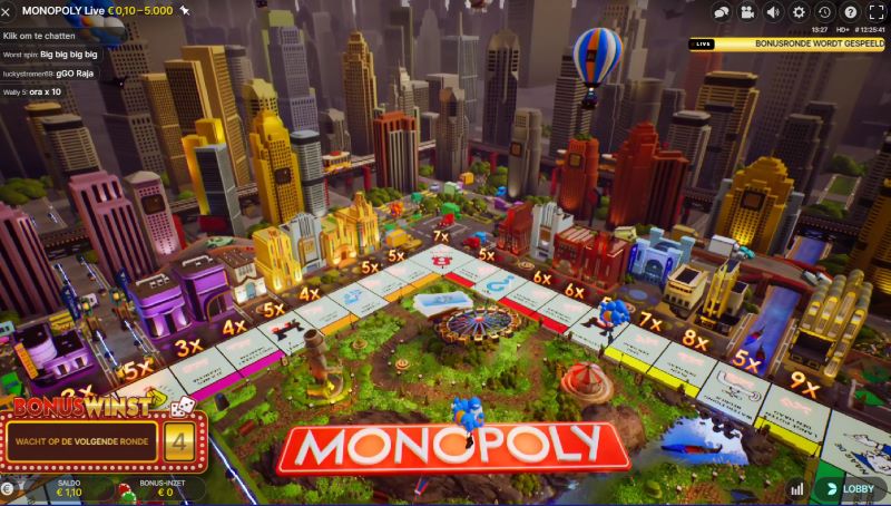 livecasino.nl monopoly live bonusspel